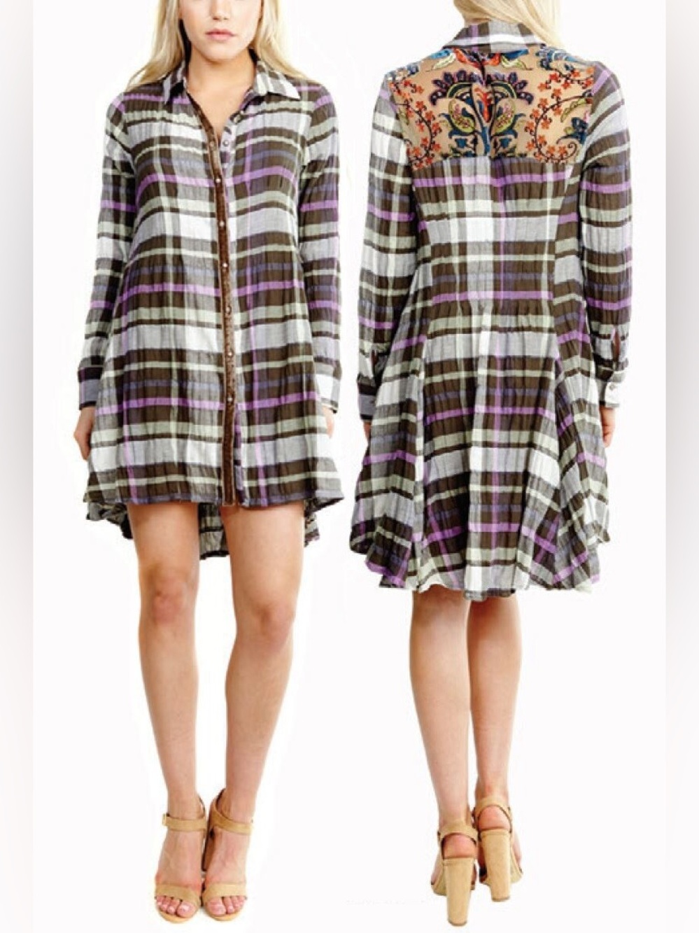 Aratta Madeline Shirt Dress, Size Medium